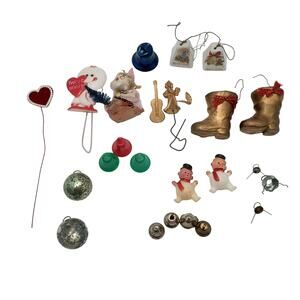 Lot of 20 Vtg Ornaments Replacement Hooks Hong Kong Japan Christmas